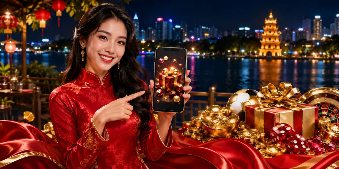 Người dùng Hà Nội mở trang đăng ký trên điện thoại với phong cách neon